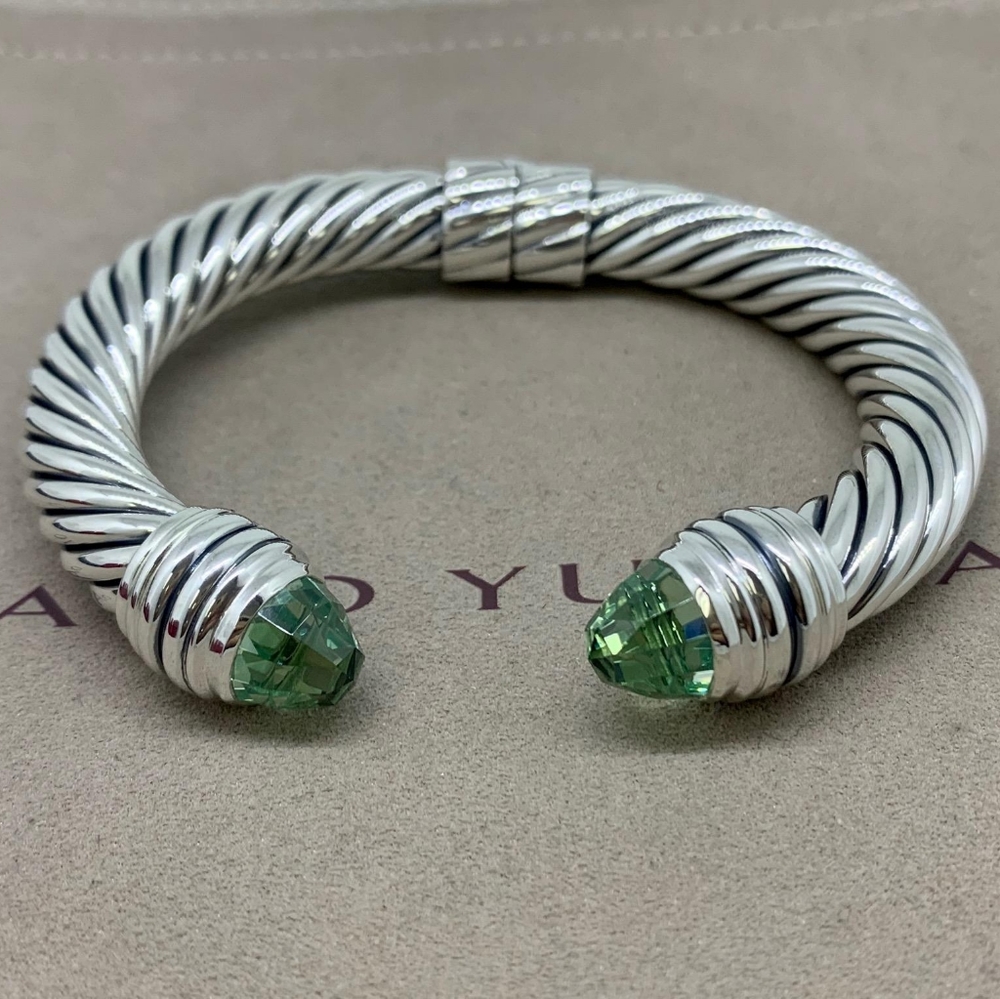 NWOT David Yurman 10mm Cable Bracelet Prasiolite